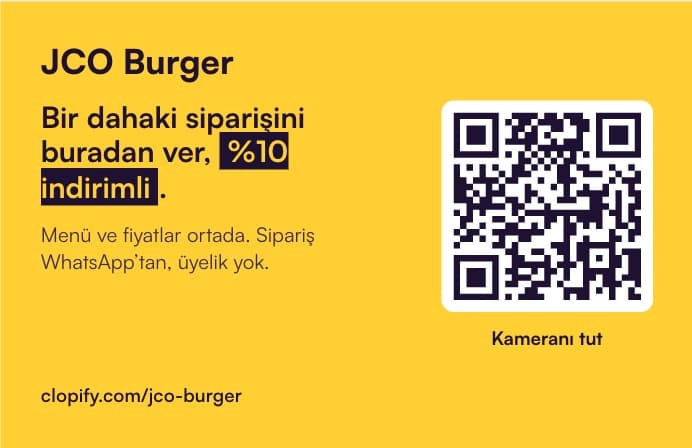 İndirim yazılı QR paket kartı