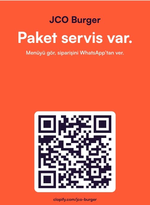 Paket servis var yazılı QR vitrin afişi